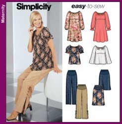 5756 SIMPLICITY CUTE MATERNITY PEASANT DRESS ,TOP, BOTTOMS PATTERN 6-12,14-20